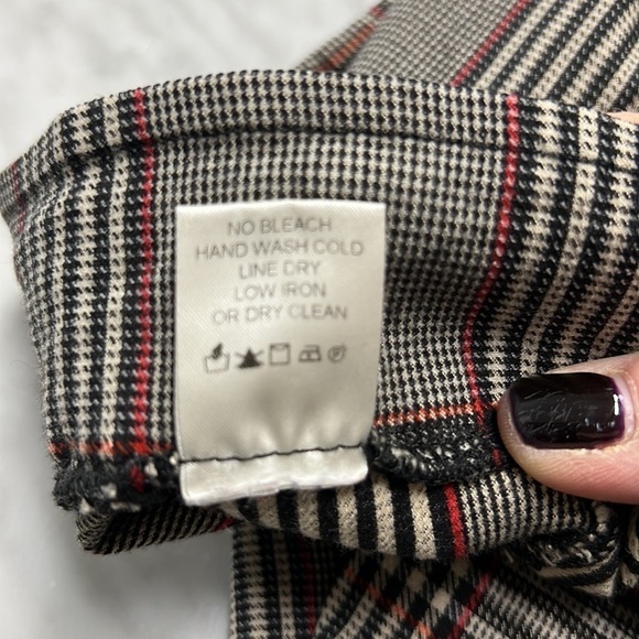 Avenue Montaigne Leo Plaid Crop Flare Size 10 - Picture 7 of 8